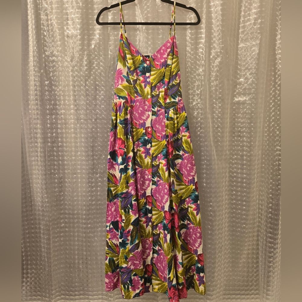 GAP Floral V-Neck Midi Dress - Picture 4 of 5